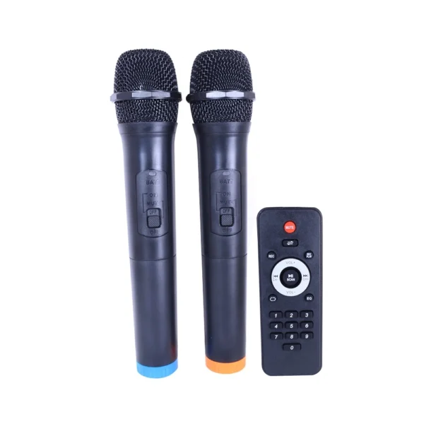 CAJA ACUSTICA PARLANTE PORTATIL -2X15 + 2 MICROFONOS MEE-214 MIC COXX