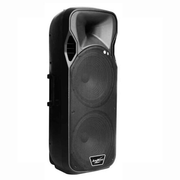 CAJA ACUSTICA PARLANTE PORTATIL 2X15  +2 MICROFONOS AK-1515/MIC ANDKOSS