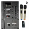 CAJA ACUSTICA PARLANTE PORTATIL 2X15  +2 MICROFONOS AK-1515/MIC ANDKOSS