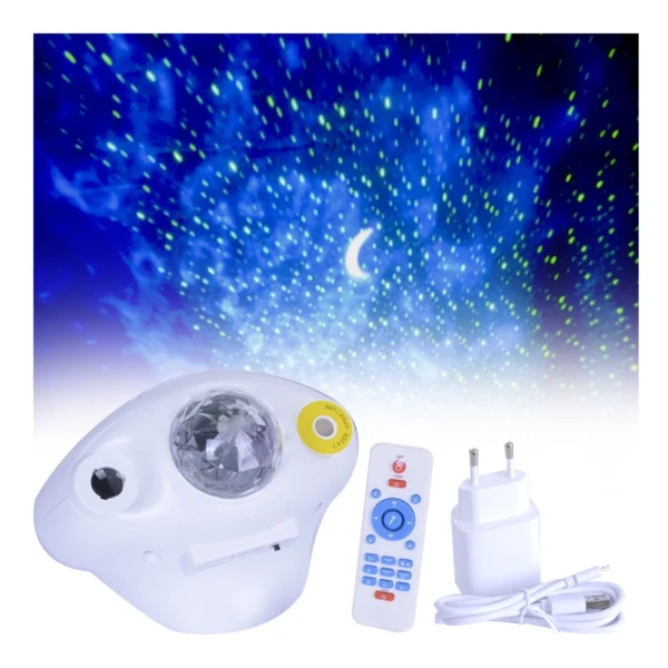 PROYECTOR LUZ NOCTURNO + MUSICA 3 EN 1 GIR. MODELO NP-12
