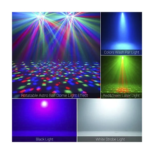 SET BARRA 2 MAGIC BALL+1 PAR RGB+1 UV + ATRIL FX-S