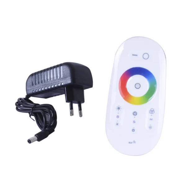 LAMPARA ALUMINIO NEGRA DE PIE LED RGB + CONTROL