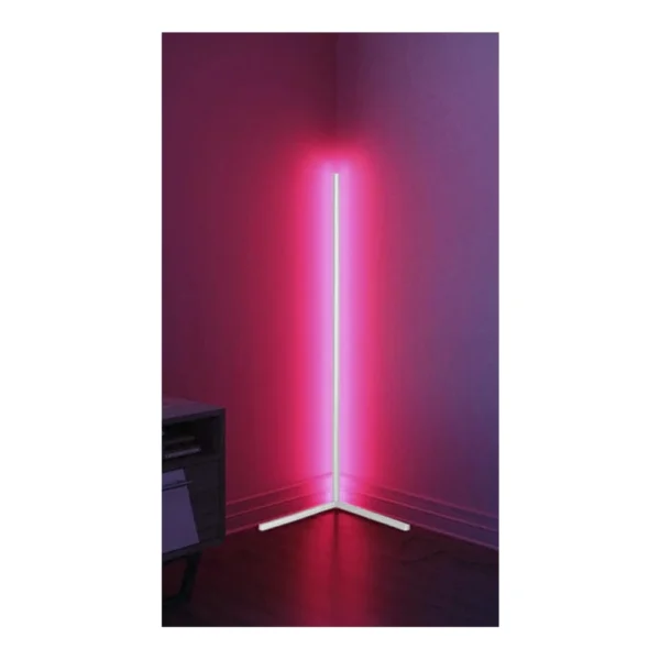 095NOR8046(2) LAMPARA ALUMINIO BLANCA DE PIE LED RGB + CONTROL