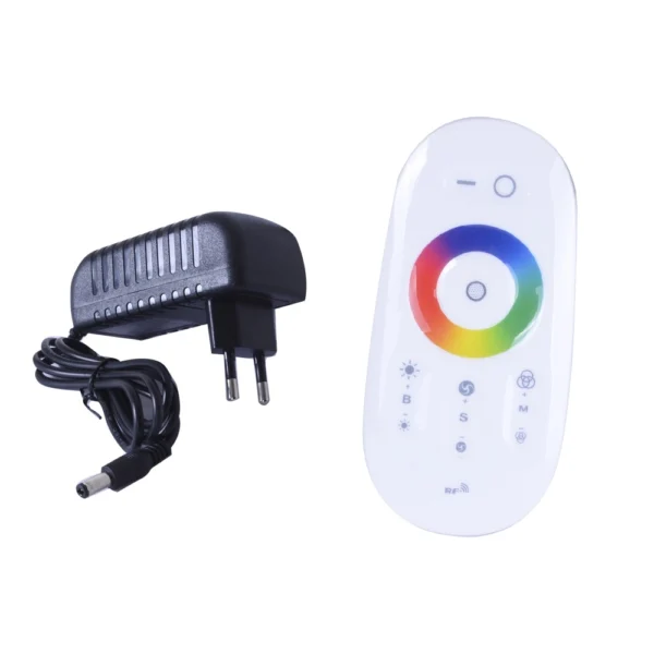 095NOR8046(3) LAMPARA ALUMINIO BLANCA DE PIE LED RGB + CONTROL