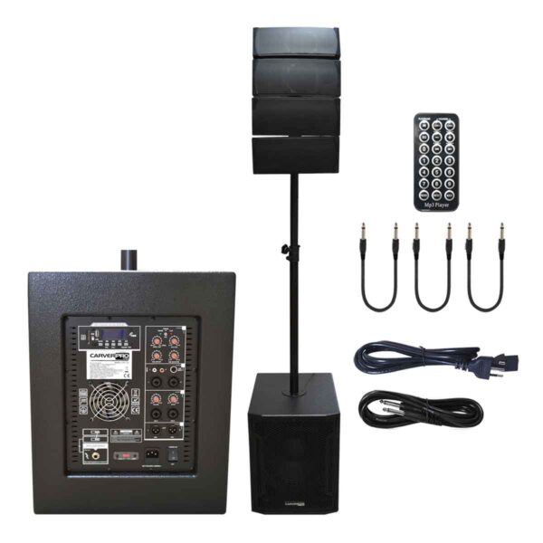 080MIX0084 (2) SISTEMA ARRAY SUB12+4 SATS 550W RMS 1500W MAX CARVERPRO CSR-124