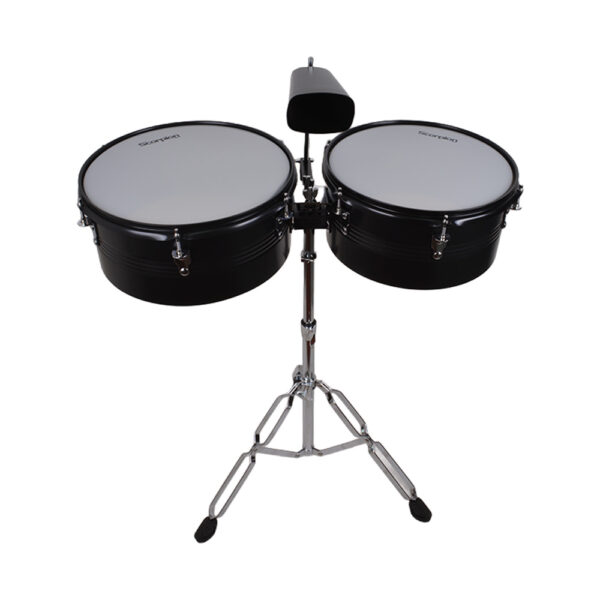 1 TIMBALETA 13+14 NEGRA INCLUYE CENCERRO Y ATRIL TSC-1314BK SCORPION