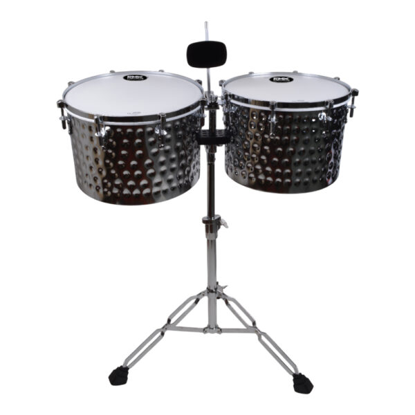 TIMBALES HQ 15+14 CON CENCERRO SILVER MART TIM-1415SV RMX