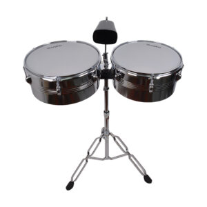 TIMBALETA 13+14 CROMADA INCLUYE CENCERRO Y ATRIL TSC-1314CR SCORPION