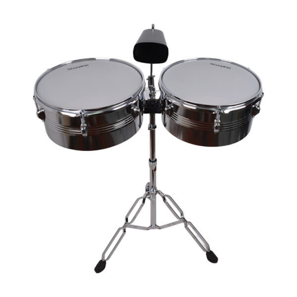 TIMBALETA 13+14 CROMADA INCLUYE CENCERRO Y ATRIL TSC-1314CR SCORPION