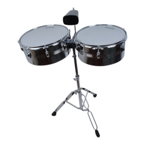 TIMBALETA 14+15 CROMADA INCLUYE CENCERRO Y ATRIL TSC-1415 SCORPION
