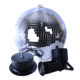 SET BOLA DE ESPEJO 12 + MOTOR + FOCO LUZ COLORES MEKSE