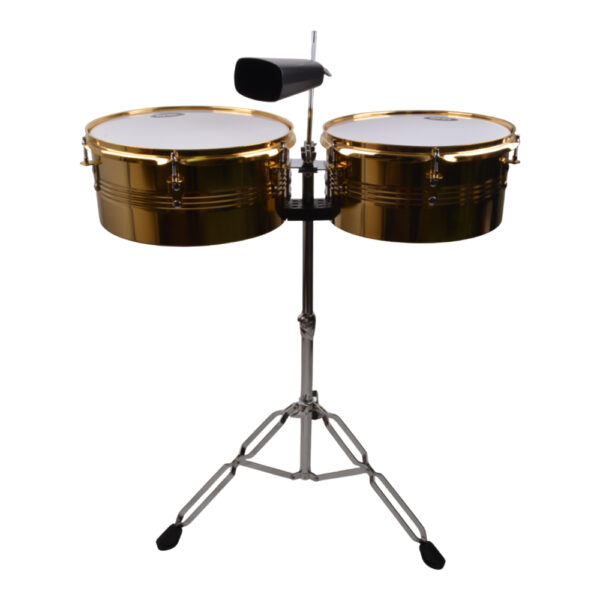 TIMBALETA 13+14 DORADA INCLUYE CENCERRO Y ATRIL XRD-1314GD RMX