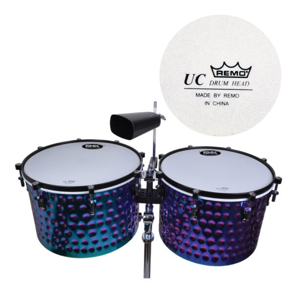 2 TIMBALES HQ 15+14 CON CENCERRO TORNASOL MART TIM-1415SUN RMX