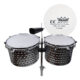 2 TIMBALES HQ 15+14 CON CENCERRO SILVER MART DR-2SL SCORPION