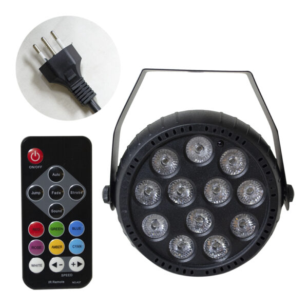 FOCO PAR LED RGB 12X1.5W MOD. PL 5S12 CARVERPRO