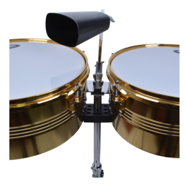 TIMBALETA 13+14 DORADA INCLUYE CENCERRO Y ATRIL XRD-1314GD RMX