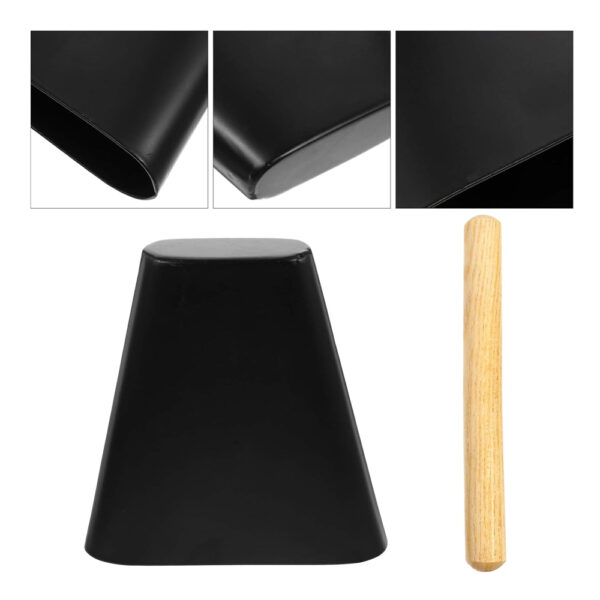 CENCERRO DE MANO 7 PULGADAS NEGRO CON BAQUETA RMX BHND-7B