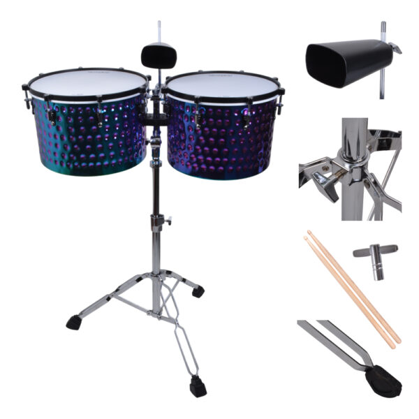 3 TIMBALETAS HQ 15+14 CON CENCERRO TORNASOL MART DR-2SUN SCORPION