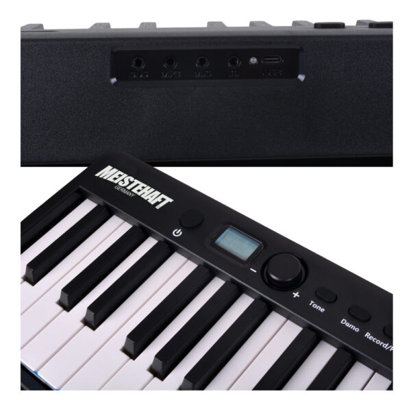 PIANO DIGITAL 88 NOTAS PORTATIL NEGRO EURO-8600 + FUNDA