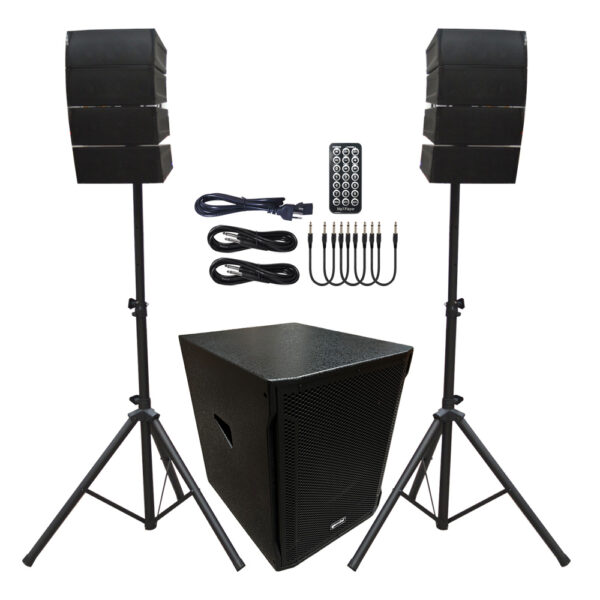 SISTEMA ARRAY SUB18+8 SATS 700W RMS 2000W C/ATRIL GEMINI