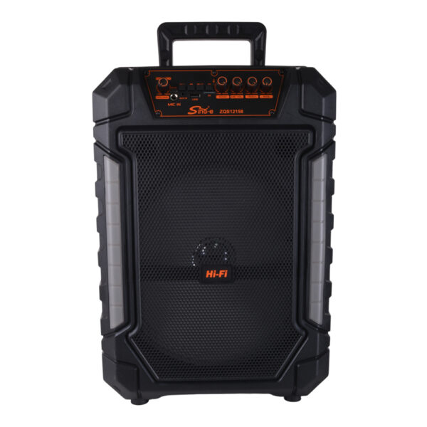 PARLANTE PORTATIL 12" BT/MP3/FM/LED MIC SING-E  ZQS12158