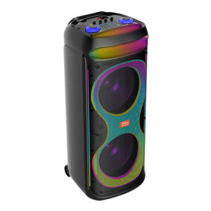 PARLANTE PORTATIL 2X12" 50W LEDS. MIC, BT SING-E ZQS12216