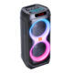 Parlante Portátil 2x8" 25W Bluetooth con Luces LED y Micrófono