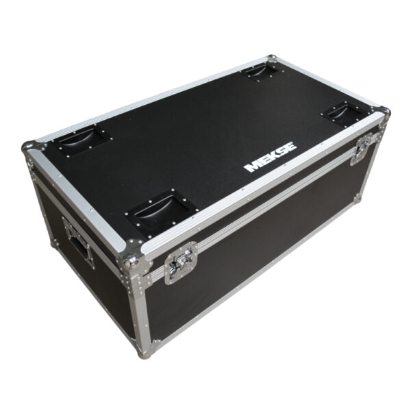 Case Rack Madera Con Ruedas Negro 1050x560x520 Cw-100 Mekse