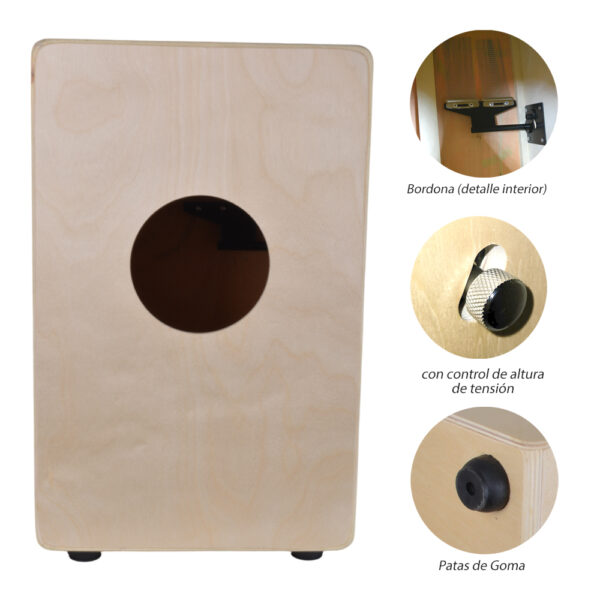 CAJON PERUANO CON BORDONA AJUSTABLE NOGAL CON FUNDA CPX-6 RMX