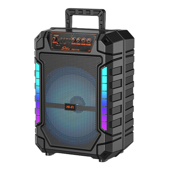 PARLANTE PORTATIL 12" BT/MP3/FM/LED MIC SING-E  ZQS12158