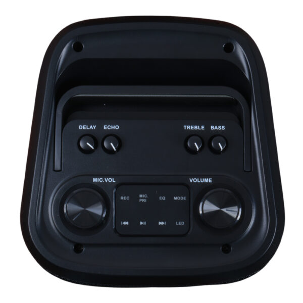 PARLANTE PORTATIL 2 X 6,5" 40W , Bluetooth, luces LED y micrófono