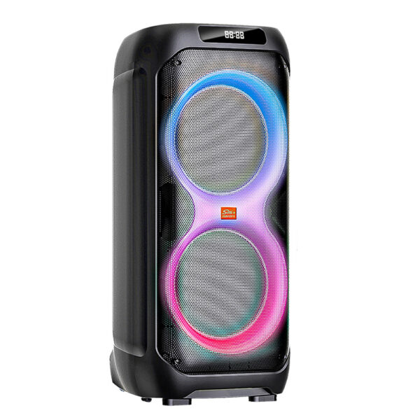 PARLANTE PORTATIL 2X12" 120W LEDS MIC, BT SING-E ZQS12212