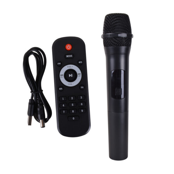Parlante Portátil 2x10" 80W Bluetooth con Luces LED y Micrófono