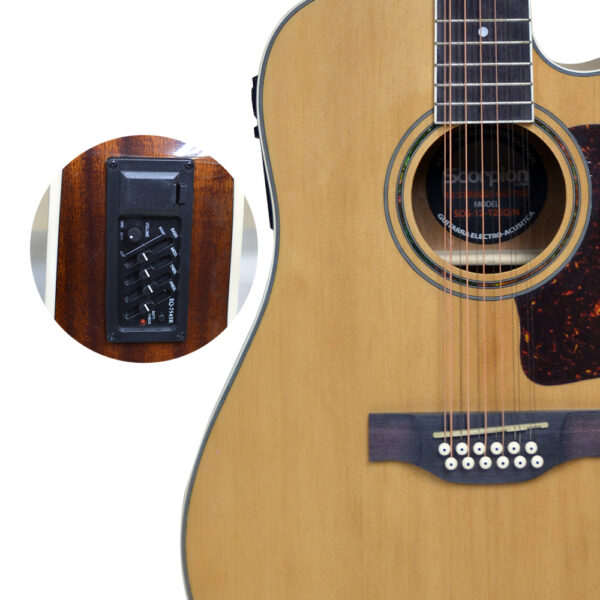 GUITARRA ELECTROACUSTICA 12 CUERDAS + FUNDA SCG-12-12EQ/N SCORPION