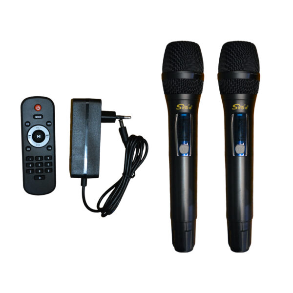PARLANTE PORTATIL 2X12" 120W LEDS MIC, BT SING-E ZQS12212