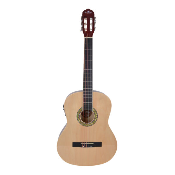 1 GUITARRA CLASICA ELECTROACUSTICA NATURAL 39 + FUNDA LA ESPAÑOLA