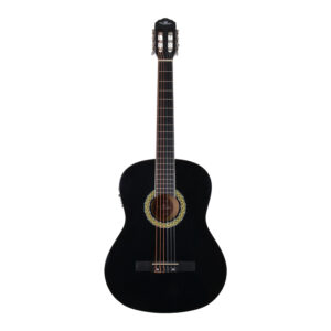GUITARRA CLASICA ELECTROACUSTICA NEGRA 39 + FUNDA LA ESPAÑOLA