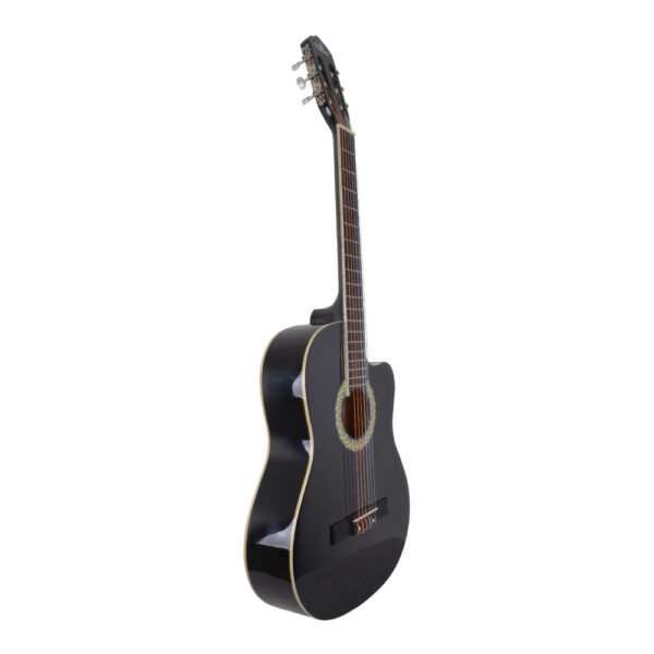 GUITARRA CLASICA CUTAWAY NEGRA 39 + FUNDA LA ESPAÑOLA