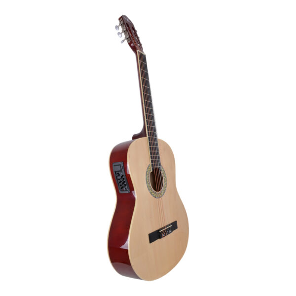 2 GUITARRA CLASICA ELECTROACUSTICA NATURAL 39 + FUNDA LA ESPAÑOLA