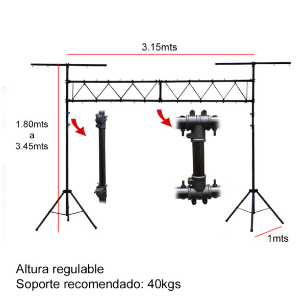 2 ATRIL DE ILUMINACION DOBLE CVP-220Y CARVERPRO