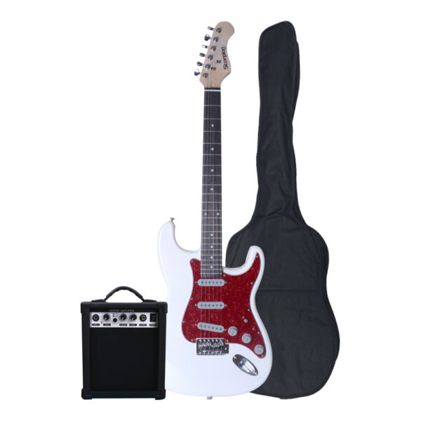 PACK DE GUITARRA ELECTRICA BLANCA-ROJO PAC-32 SCORPION
