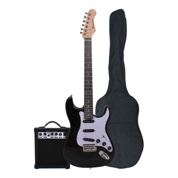 1 PACK DE GUITARRA ELECTRICA NEGRO HGP-600 HONDO