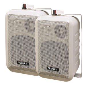 1 PAR DE PARLANTES MÚSICA AMBIENTAL SCORPION W-140TCV