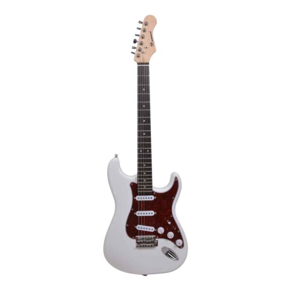 2 PACK DE GUITARRA ELECTRICA BLANCO-ROJO HGP-650 HONDO