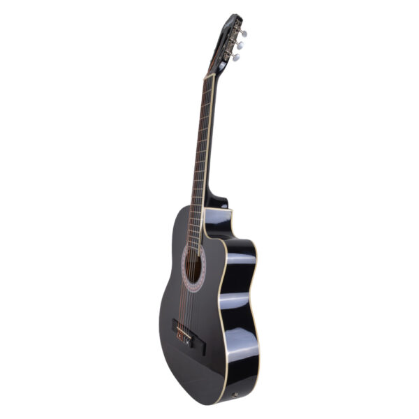 2 GUITARRA ELECTROACUSTICA 39 CDAS METALICAS CUTAWAY NEGRA ZXWS-394 ZARAGOZA