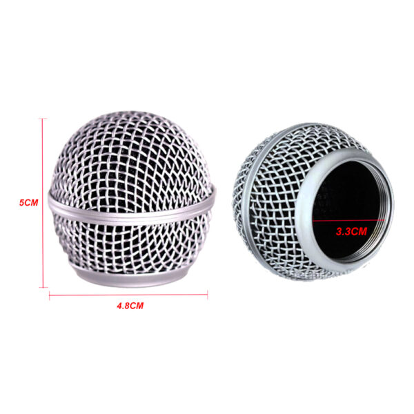 3 CASQUETE PARA MICROFONO CROMADO SM58 MEKSE