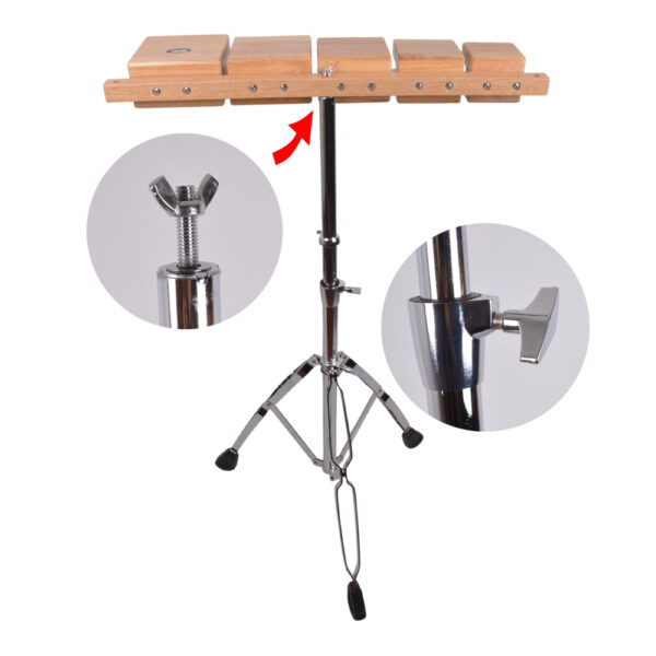 SET DE BLOCKS DE MADERA PENTATONIC CON ATRIL RMX SB-5W