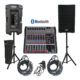 KIT DE AMPLIFICACION MIXER 8 CANALES + 2 CAJAS ACTIVAS CARVERPRO 415-BT