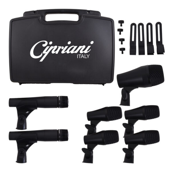 SET DE 7 MICRÓFONOS PARA BATERÍA BAT-7 CIPRIANI