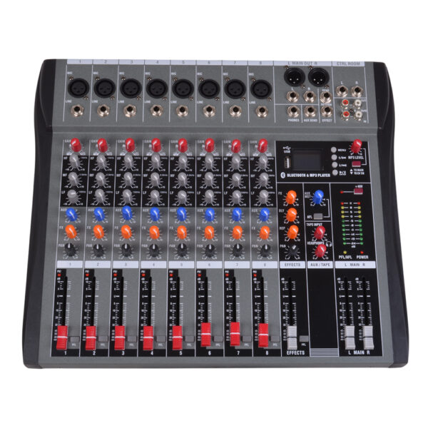 KIT DE AMPLIFICACION MIXER 8 CANALES + 2 CAJAS ACTIVAS CARVERPRO 415-BT
